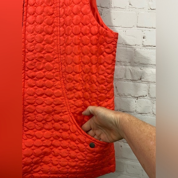 KATE PARK ORANGE LIGHTLY PADDED VEST WOMENS PLUS SIZE 1X - Picture 3 of 11